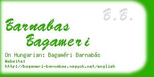 barnabas bagameri business card